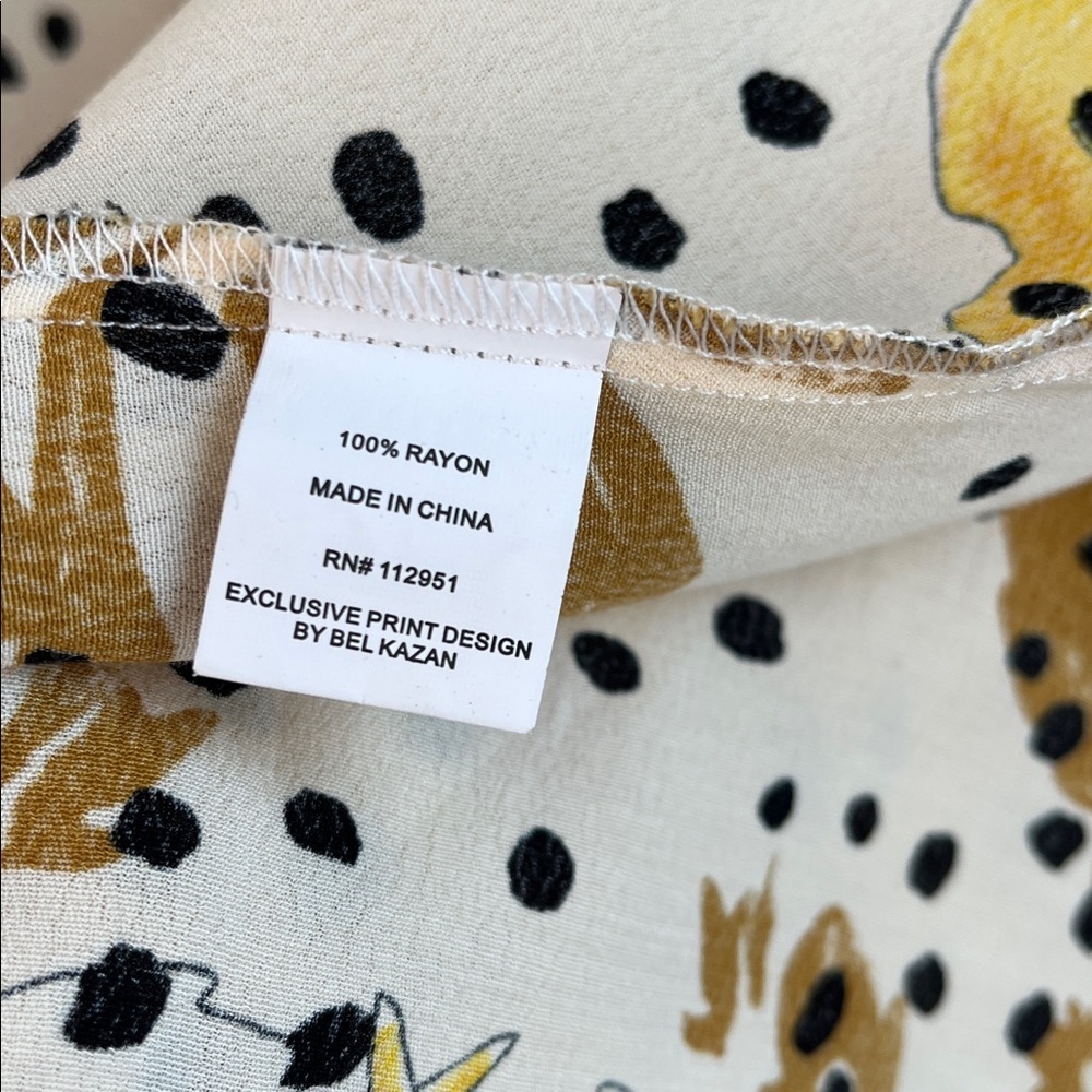 Anthropologie x Bel Kazan Yellow Handprinted Floral Sadie Duster Kimono NWOT - Picture 5 of 10